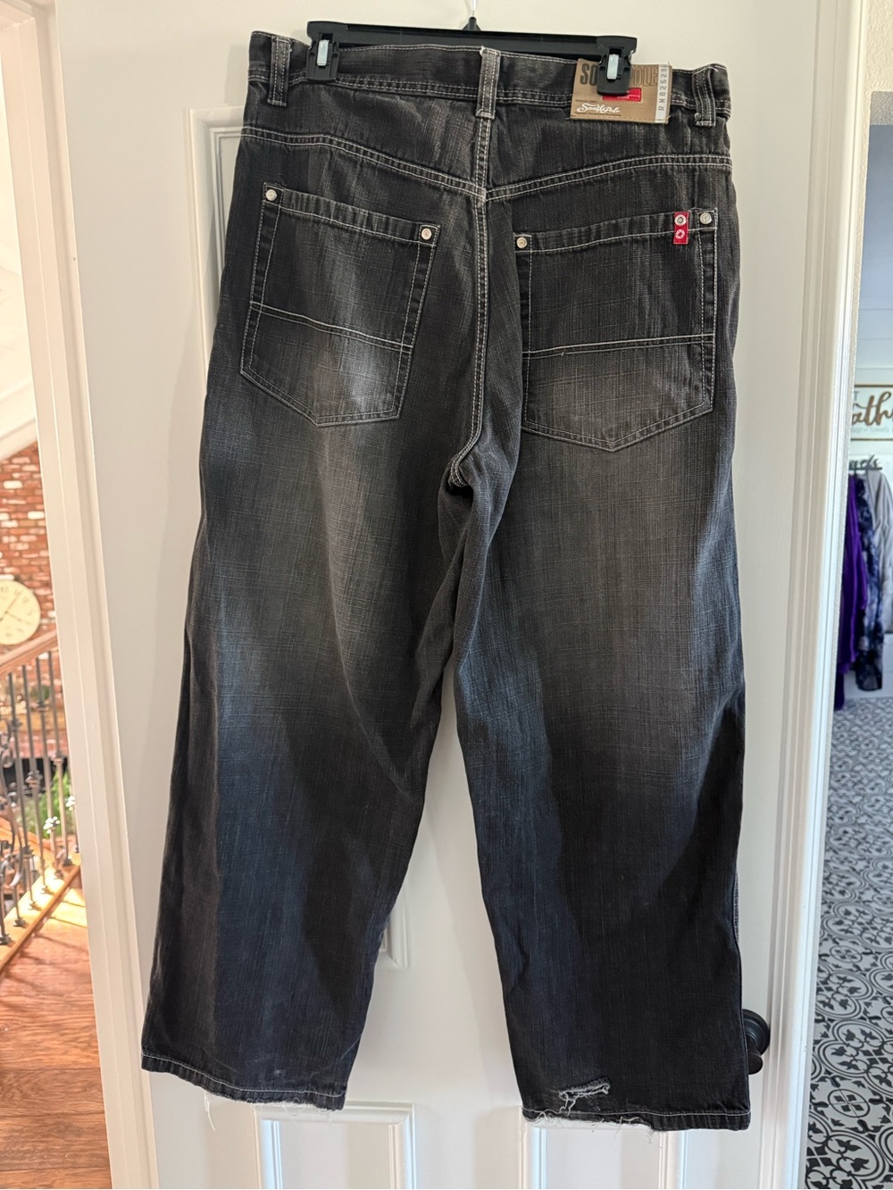 South Pole red tab Men's Black Relaxed Denim Jeans